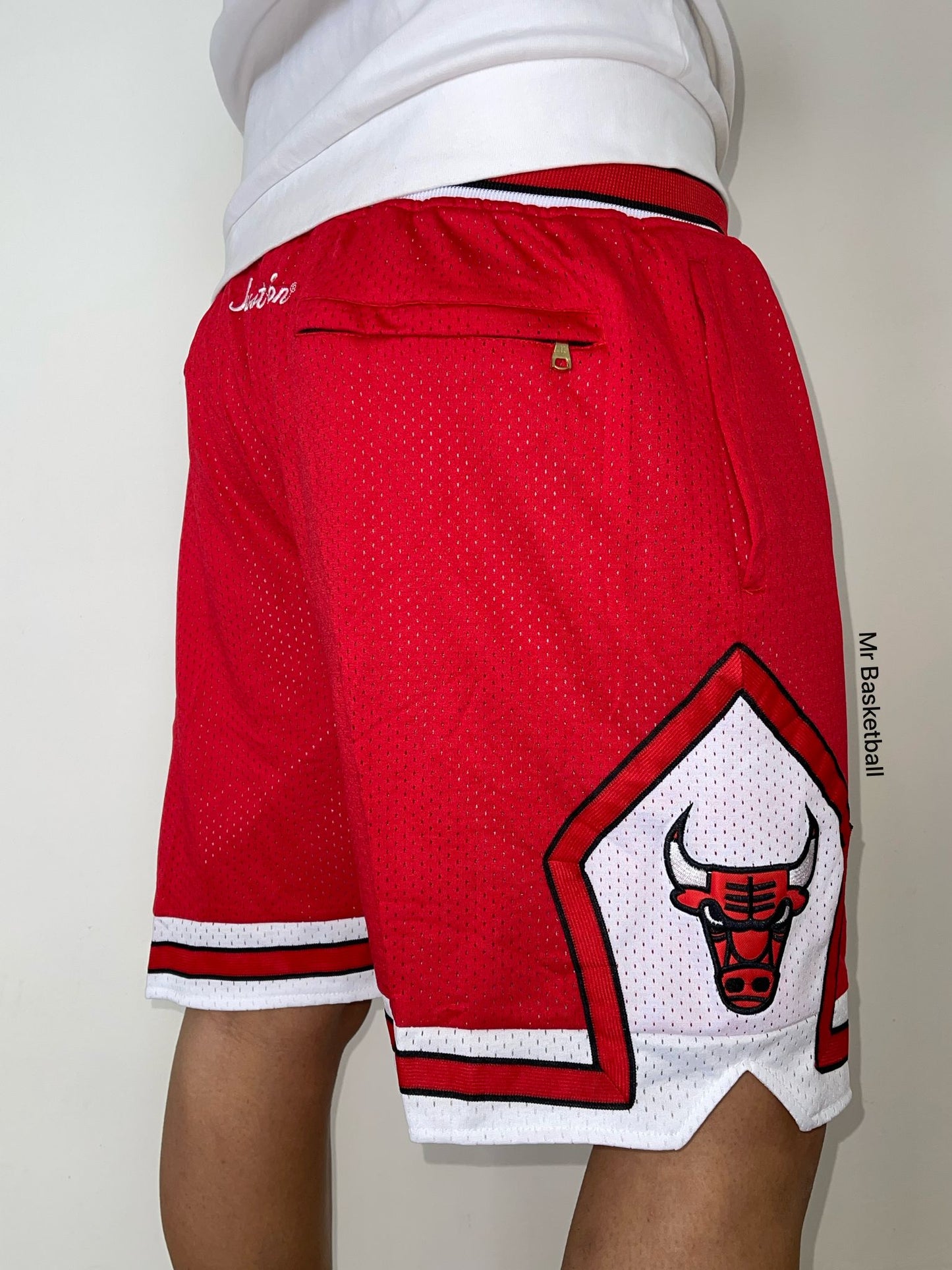 מכנס NBA שיקגו בולס אדום JUST DON