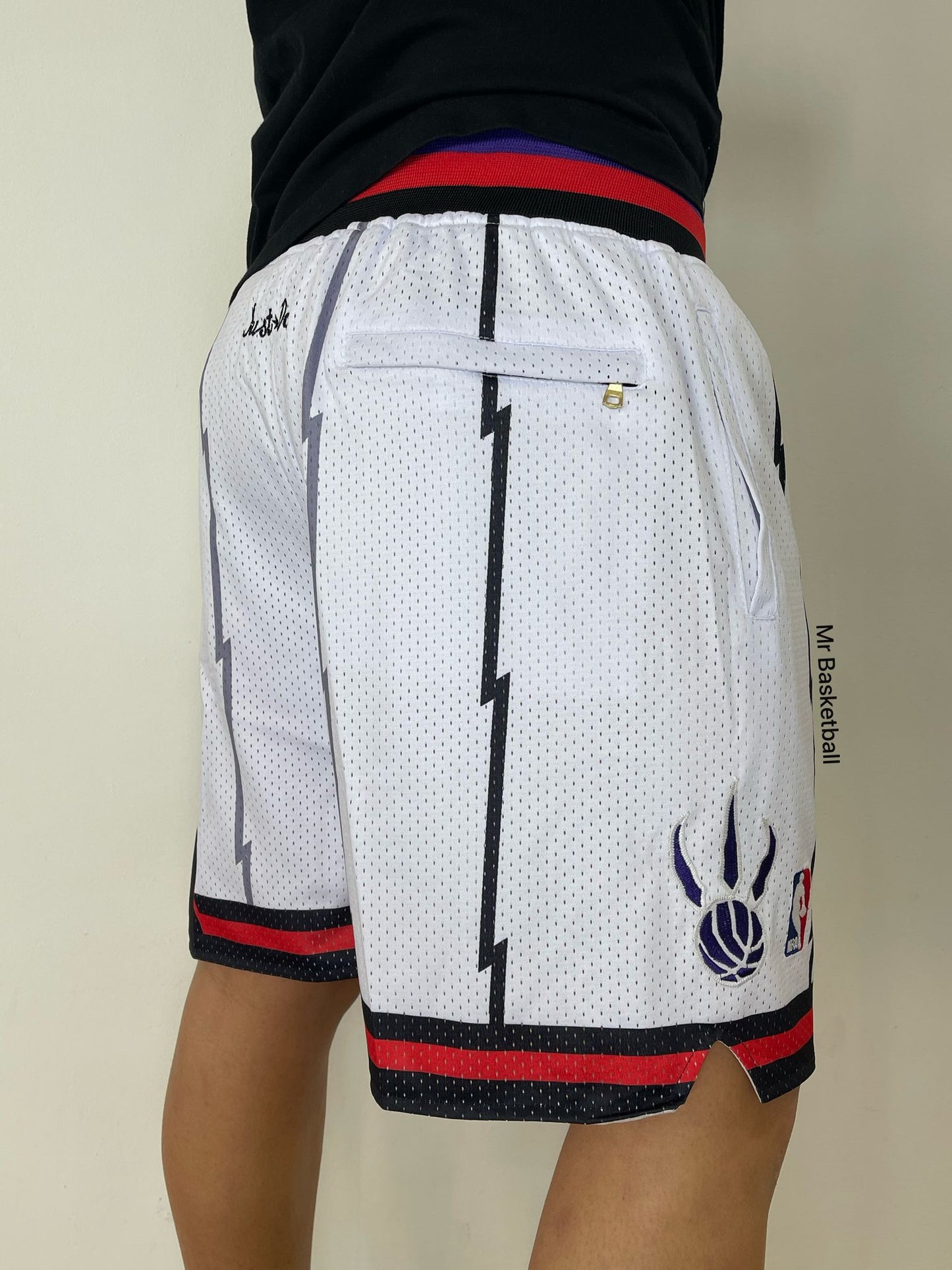 מכנס NBA טורונטו ראפטורס לבן JUST DON