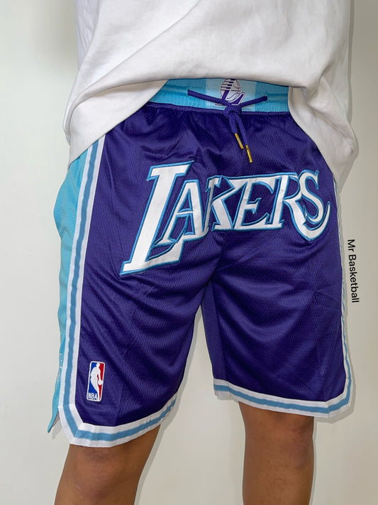 מכנס NBA לוס אנג׳לס לייקרס סגול תכלת JUST DON