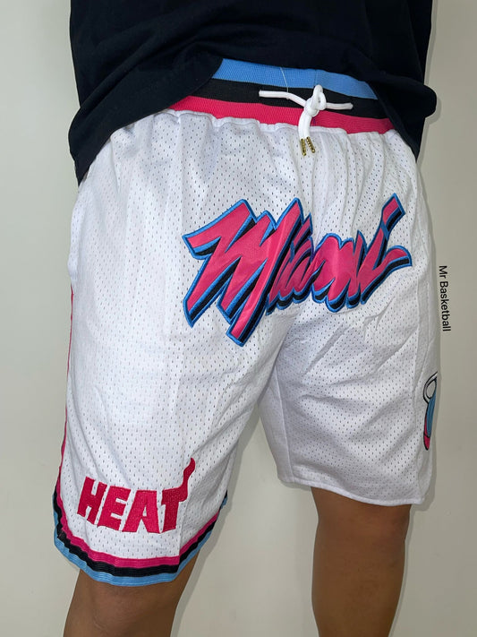 מכנס NBA מיאמי היט לבן JUST DON