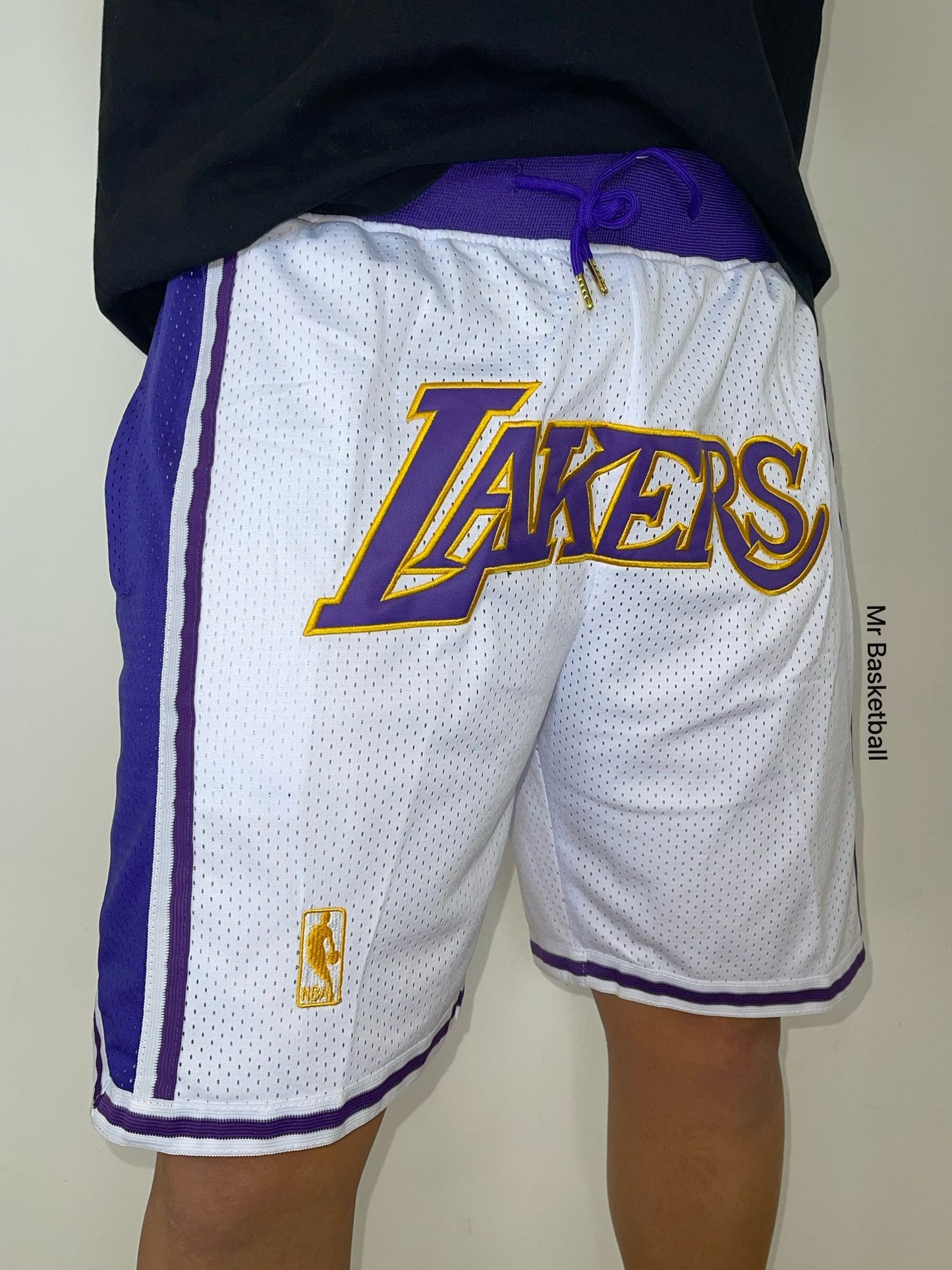 מכנס NBA לוס אנג׳לס לייקרס לבן JUST DON