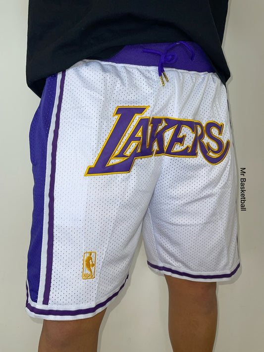 מכנס NBA לוס אנג׳לס לייקרס לבן JUST DON