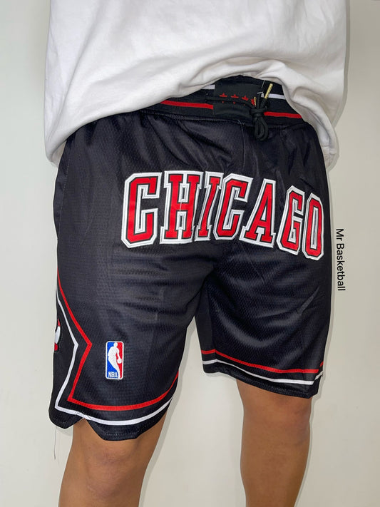 מכנס NBA שיקגו בולס שחור JUST DON