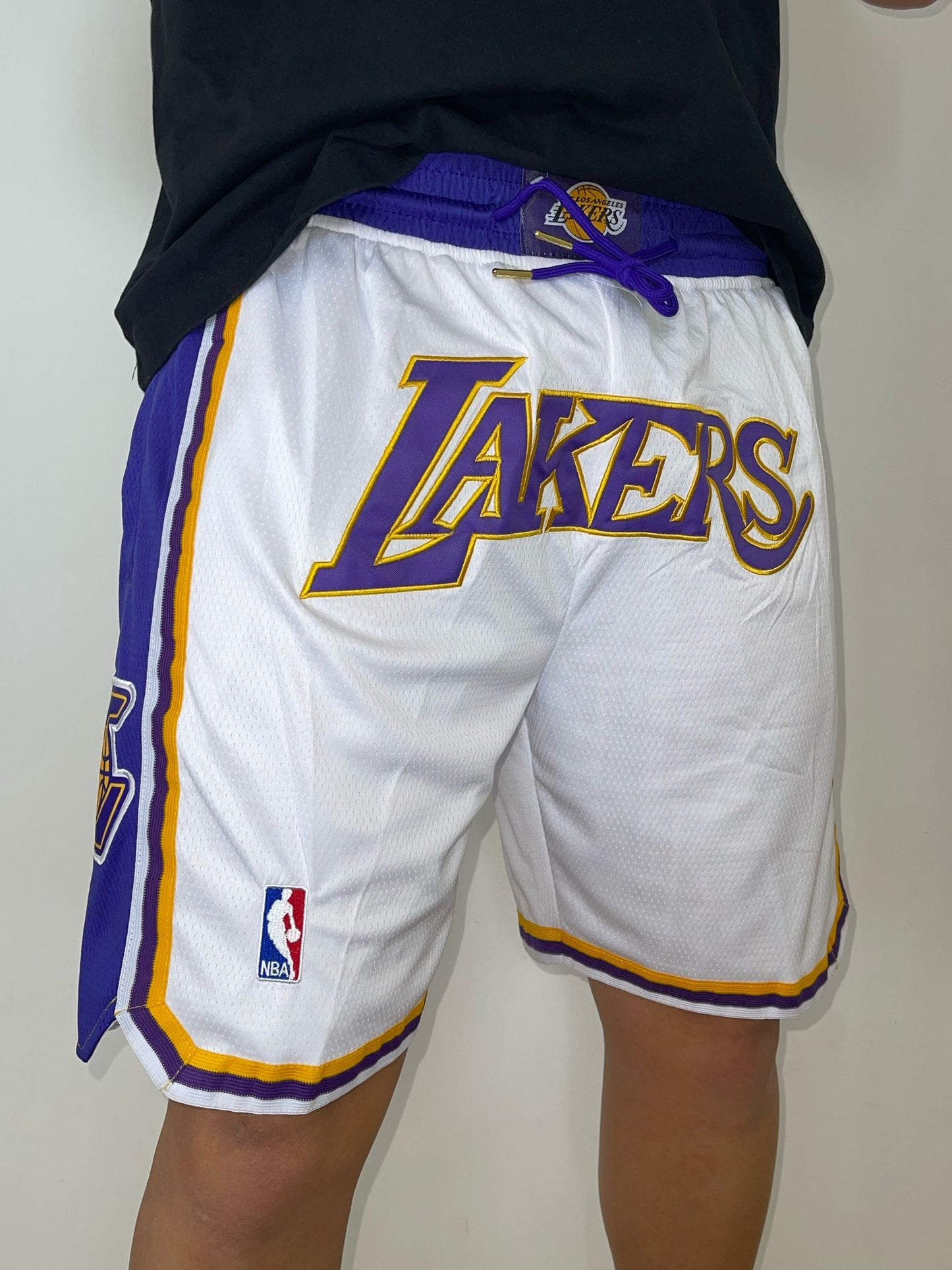 מכנס NBA לוס אנג׳לס לייקרס לבן JUST DON