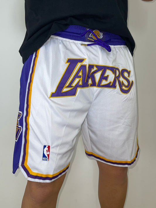 מכנס NBA לוס אנג׳לס לייקרס לבן JUST DON